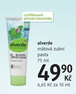 Pasta na zuby mátová Alverde