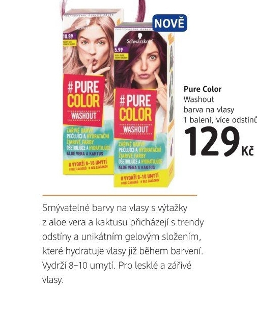 Barva na vlasy Pure Color Washout Schwarzkopf