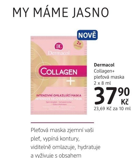 Maska pleťová omlazující Collagen Plus Intensive Rejuvenating Dermacol