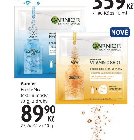 Textilní pleťová maska Fresh Mix Garnier