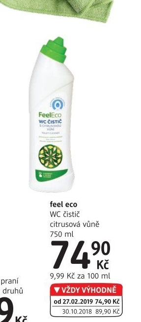 Gelový čistič WC Feel Eco