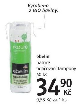 Odličovací tampony Nature Bio Ebelin