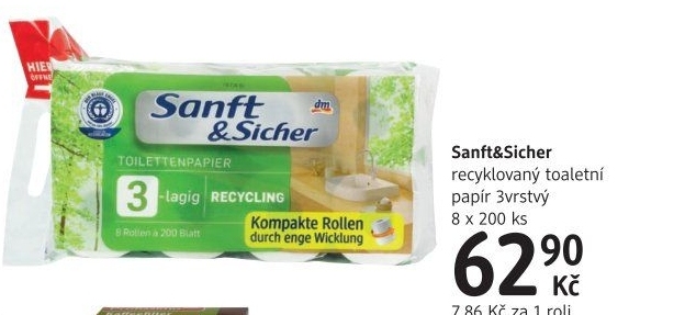 Toaletní papír 3vrstvý Sanft&amp