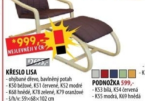 Křeslo LISA hnědé K68