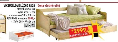 Jednolůžko s přistýlkou LAURA