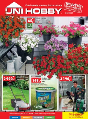 akční leták UNI HOBBY 7.3.2019-28.3.2019