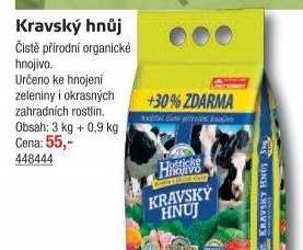 Kravský hnůj Hoštické hnojivo