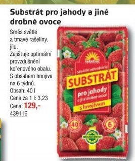 Substrát pro jahody a jiné drobné ovoce Forestina