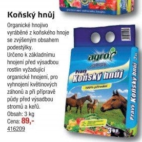 Koňský hnůj Agro