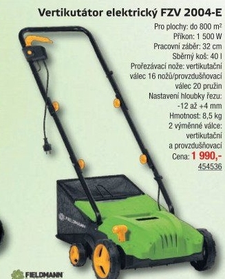 Elektrický vertikutátor Fieldmann FZV 2004-E