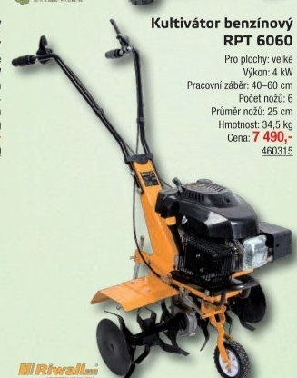 Benzínový kultivátor Riwall RPT 6060
