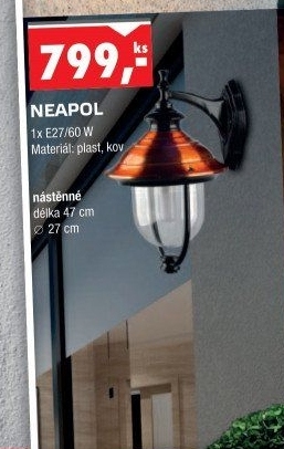 Nástěnné venkovní svítidlo Neapol D Top Light