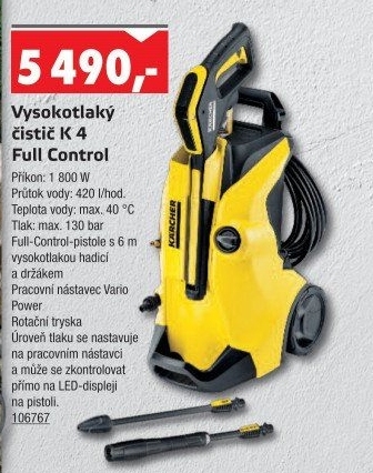 Vysokotlaký čistič Kärcher K4 Full Control Car