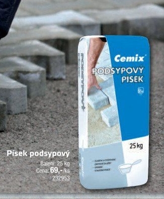 Podsypový a zásypový písek Cemix