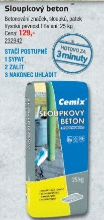 Sloupkový beton Cemix