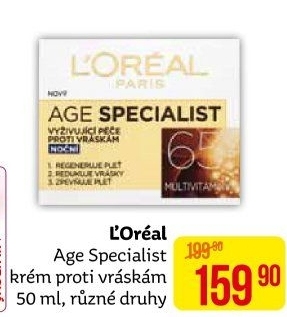 Krém pleťový proti vráskám Age Specialist L'