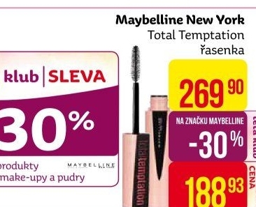Řasenka Total Temptation Maybelline