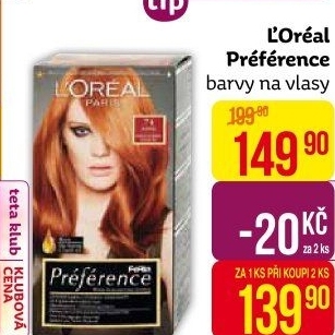 Barva na vlasy Préférence L'