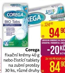 Fixační krém na zubní protézu Corega