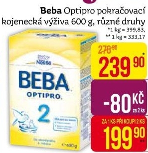 Mléčná výživa Beba Optipro Nestlé