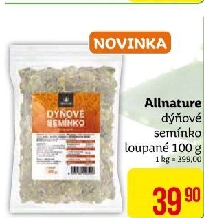 Dýňová semínka loupaná Allnature