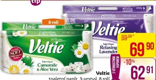 Toaletní papír 3vrstvý Veltie