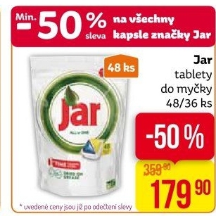 Kapsle do myčky Jar