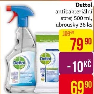 Čistič povrchů antibakteriální ve spreji Dettol