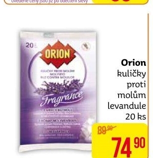 Přípravek proti molům kuličky Orion