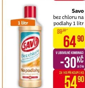 Čistič na podlahy bez chloru Savo
