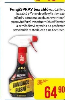 Přípravek proti plísním bez chloru Fungispray