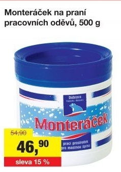 Prací prostředek na mastnou špínu Monteráček Důbrava