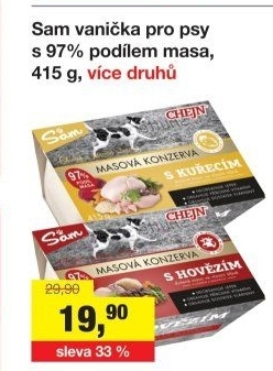 Konzerva pro psy Sam Chejn