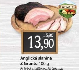 Anglická slanina Z gruntu