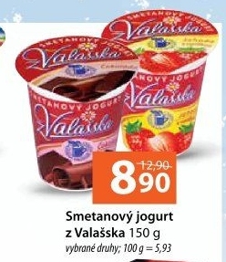 Jogurt smetanový ochucený z Valašska Mlékárna Valašské Meziříčí