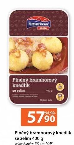 Plněné bramborové knedlíky se zelím Vltavotýnské lahůdky