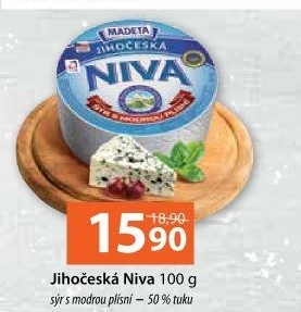 Sýr Niva Jihočeská 50% Madeta