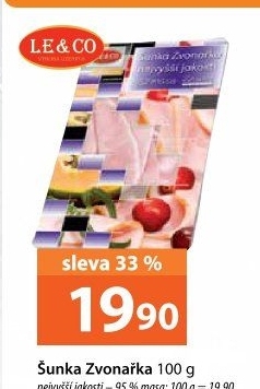 Šunka Zvonařka nejvyšší jakosti LE&amp