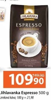 Zrnková káva Jihlavanka Espresso