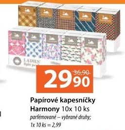 Kapesníčky papírové Harmony
