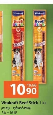Pamlsky pro psy Beef Stick Vitakraft