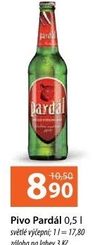 Pivo světlé výčepní 10° Pardál