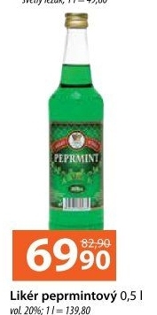 Likér Peprmint Fruko Schulz