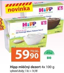 Dezert mléčný Bio HiPP