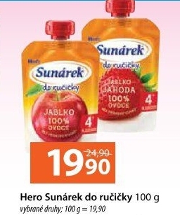 Ovocné pyré Do ručičky Sunárek