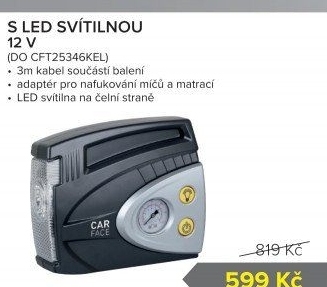 Kompresor do auta se svítilnou Carface