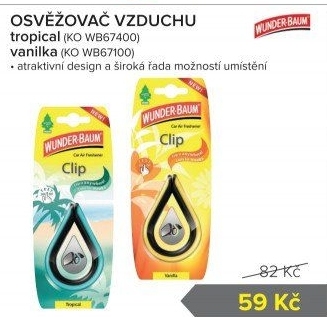 Osvěžovač vzduchu do auta Clip Wunderbaum
