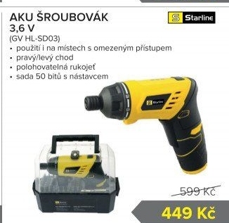 Aku šroubovák Starline
