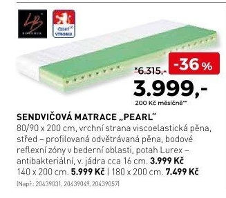 Sendvičová matrace Pearl