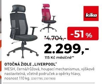 Otočná židle Liverpool